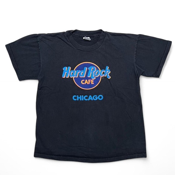 Hard Rock Cafe Other - Hard Rock Cafe T Shirt Mens L Black Chicago Vintage Logo Graphic Made in USA